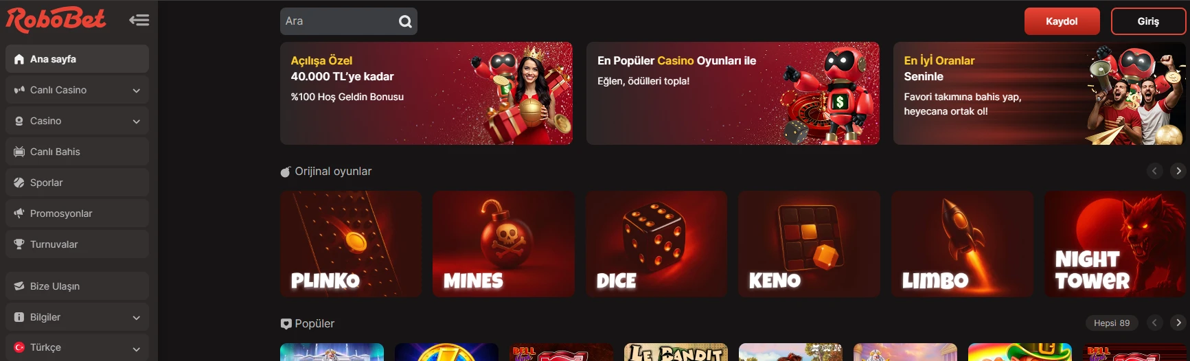 Robobet kapak