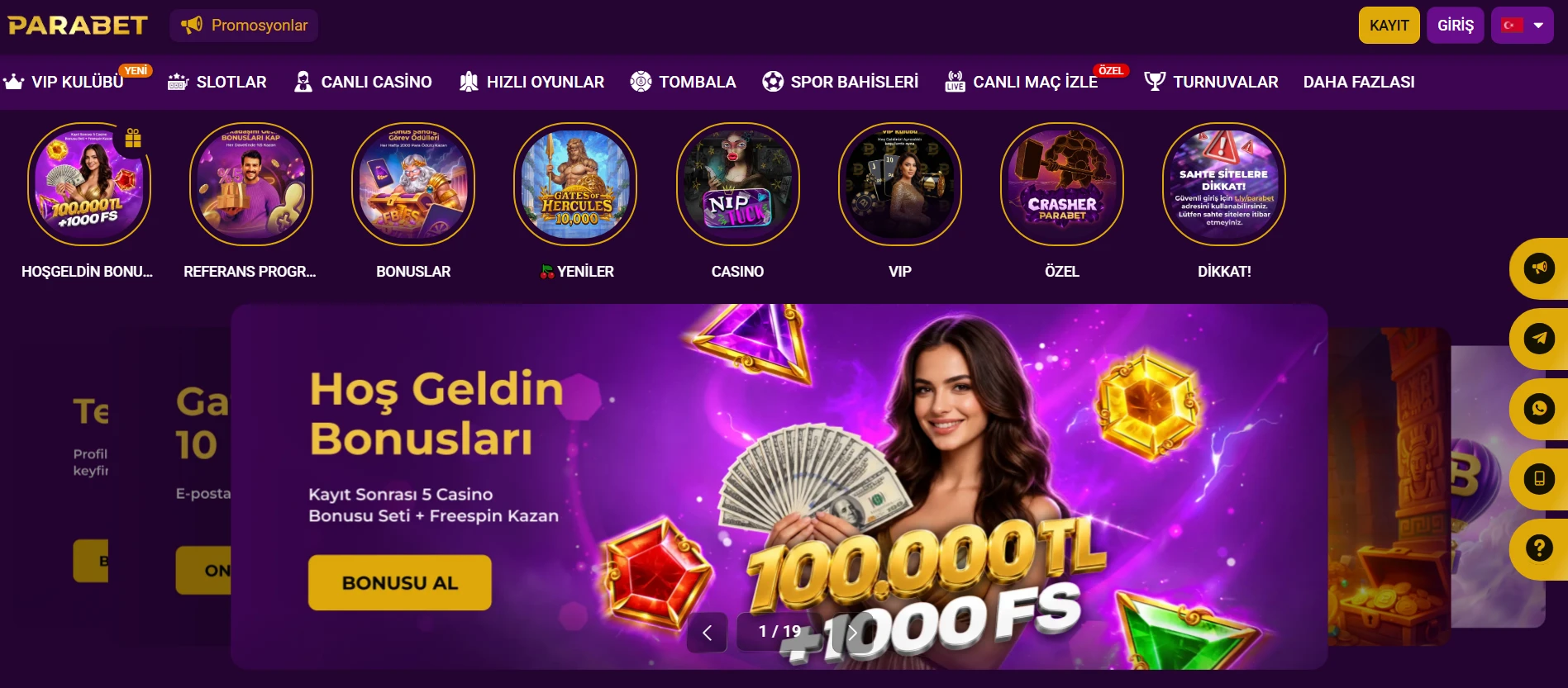 Parabet kapak